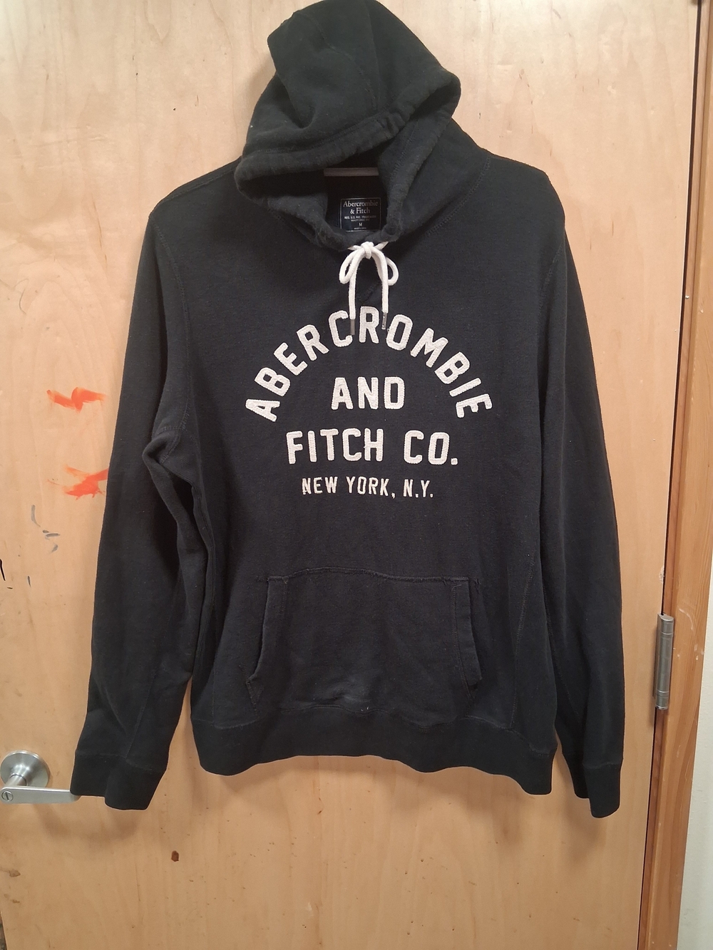 Abercrombie & Fitch Black Hoodie with White Logo